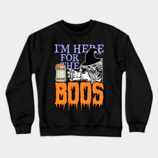 I'm here for the boos halloween vintage ghost Crewneck Sweatshirt